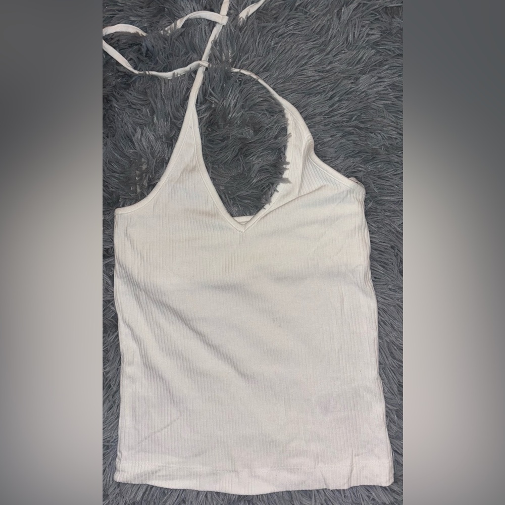 White halter top